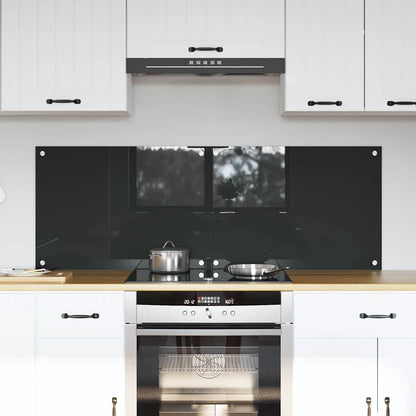 Keukenachterwand 2 pcs Donkergrijs 70 x 50 cm gehard glas