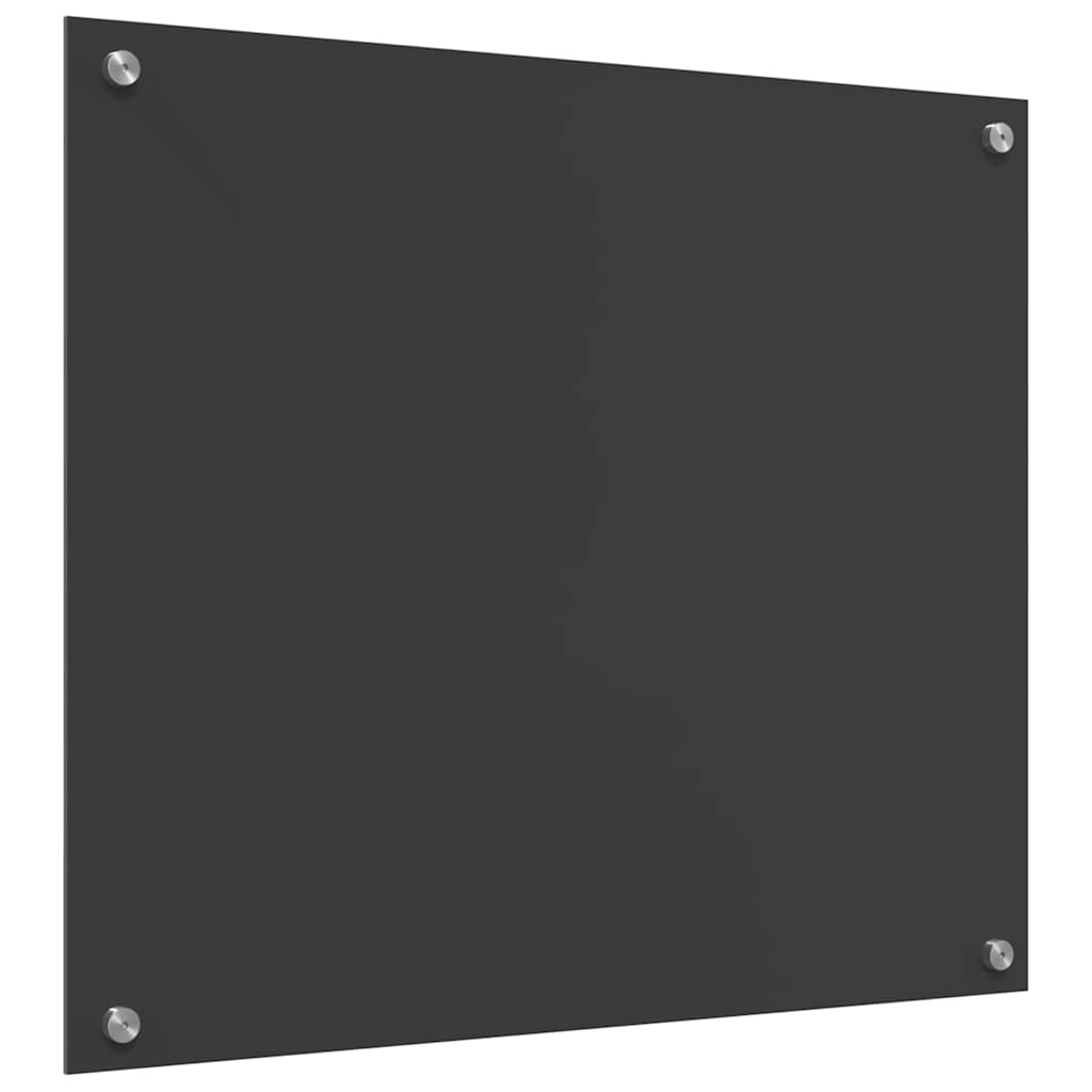 Keukenachterwand 2 pcs Donkergrijs 70 x 60 cm gehard glas