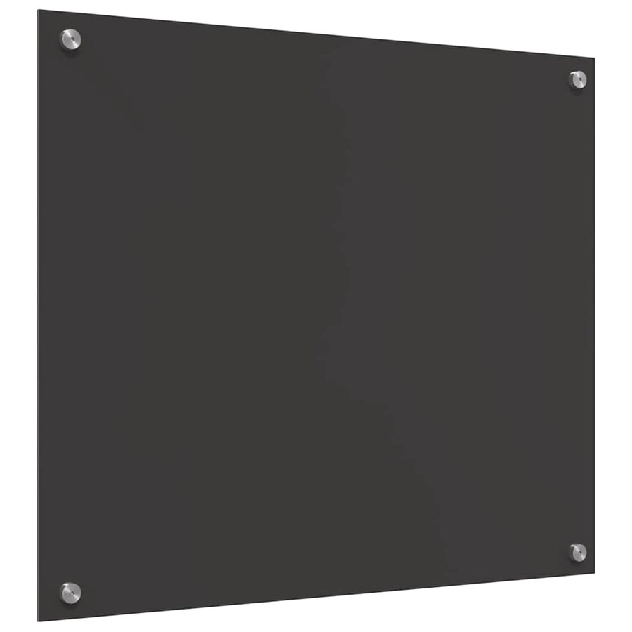 Keukenachterwand 2 pcs Donkergrijs 70 x 60 cm gehard glas