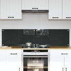 Keukenachterwand 2 stuks 80x40 cm gehard glas donkergrijs
