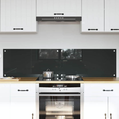 Keuken Achterwand 2 pcs Donkergrijs 80 x 40 cm gehard glas