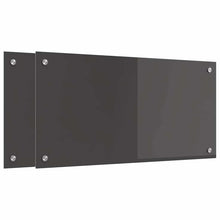 Keuken Achterwand 2 pcs Donkergrijs 80 x 40 cm gehard glas