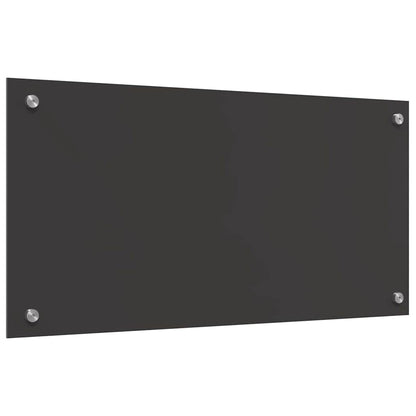 Keuken Achterwand 2 pcs Donkergrijs 80 x 40 cm gehard glas