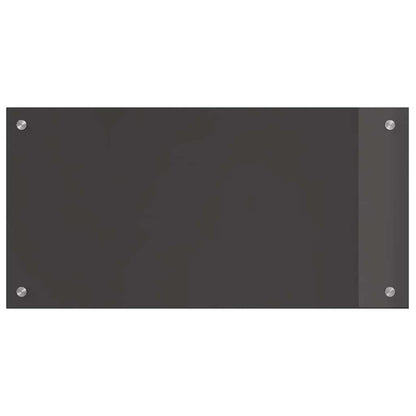 Keuken Achterwand 2 pcs Donkergrijs 80 x 40 cm gehard glas