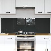 Keuken spatscherm 2 stuks 80x50 cm gehard glas donkergrijs
