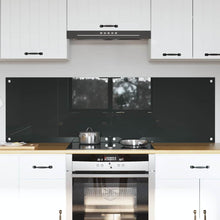 Keuken Achterwand 2 pcs Donkergrijs 80 x 50 cm gehard glas