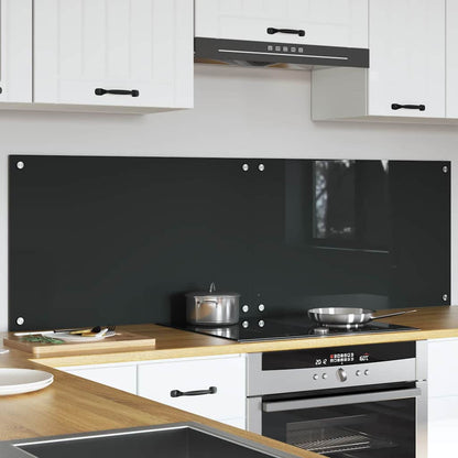 Keuken Achterwand 2 pcs Donkergrijs 80 x 50 cm gehard glas