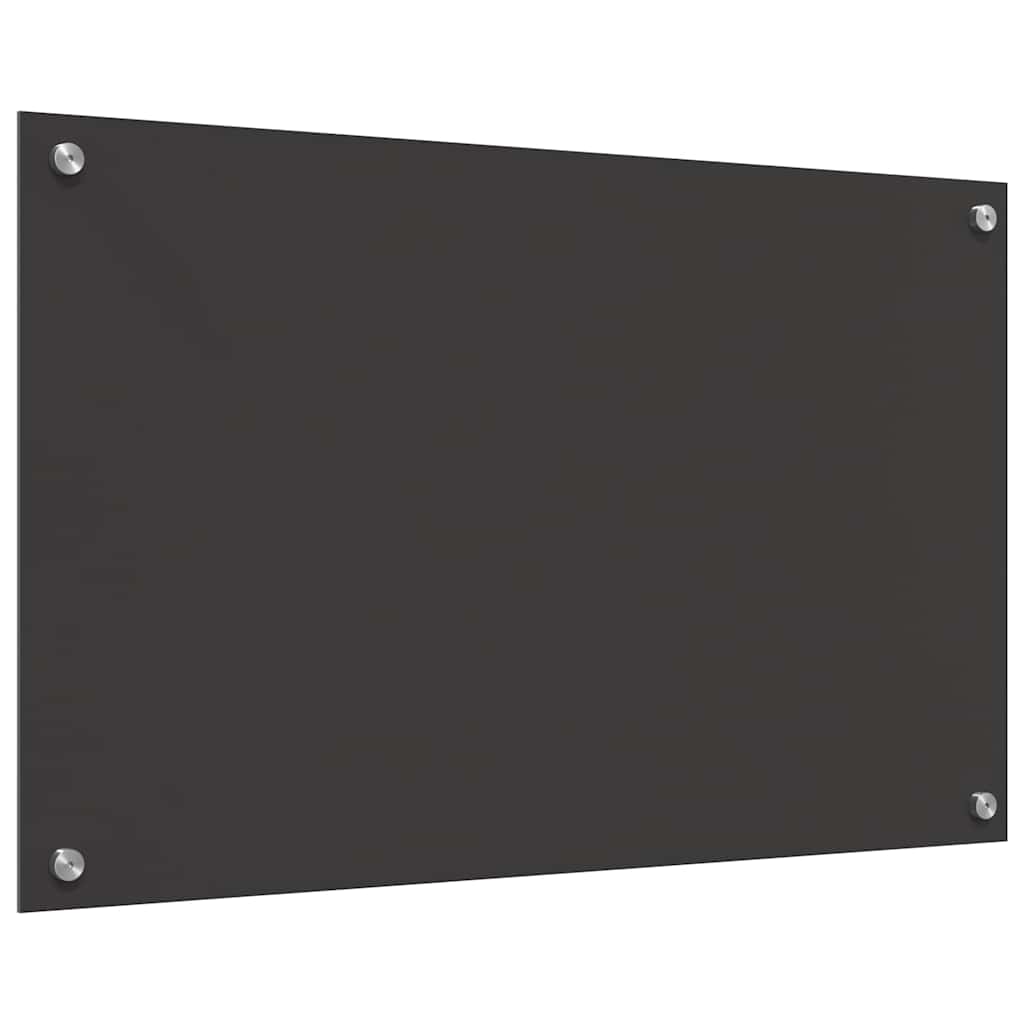 Keuken Achterwand 2 pcs Donkergrijs 80 x 50 cm gehard glas