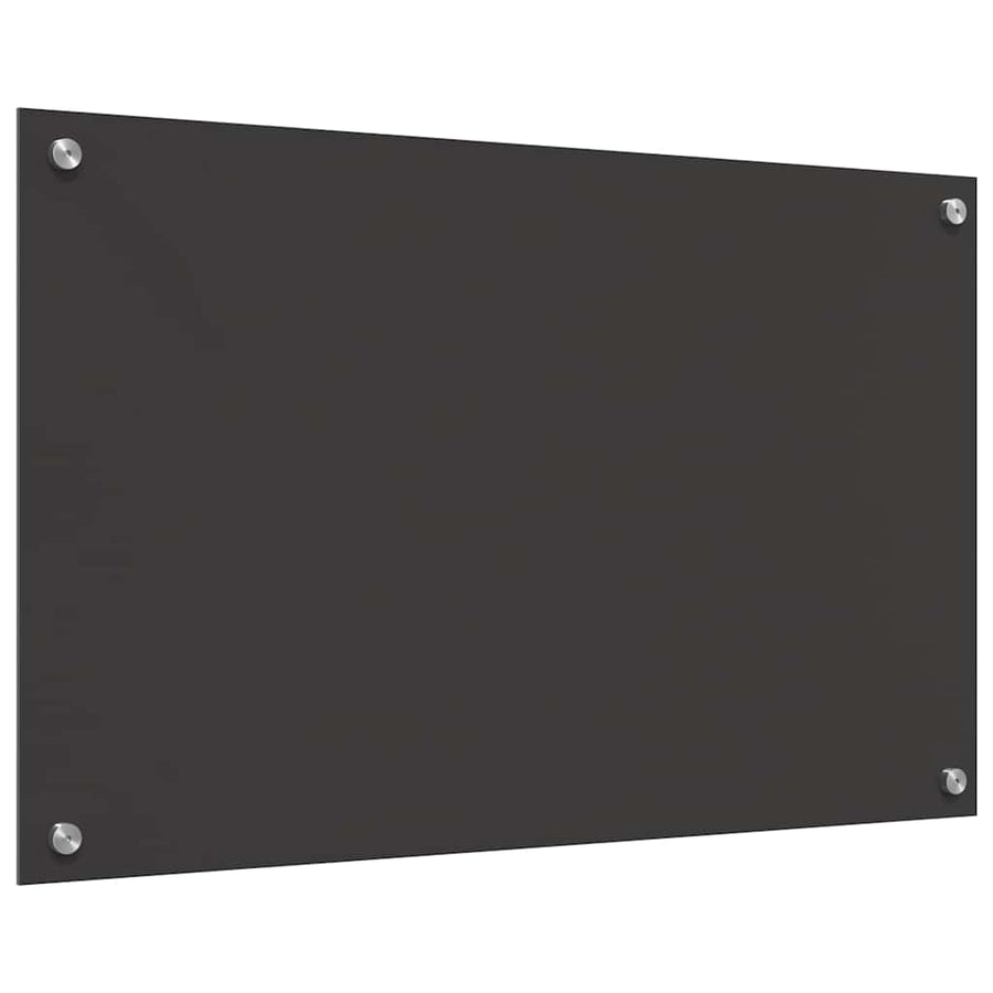 Keuken Achterwand 2 pcs Donkergrijs 80 x 50 cm gehard glas