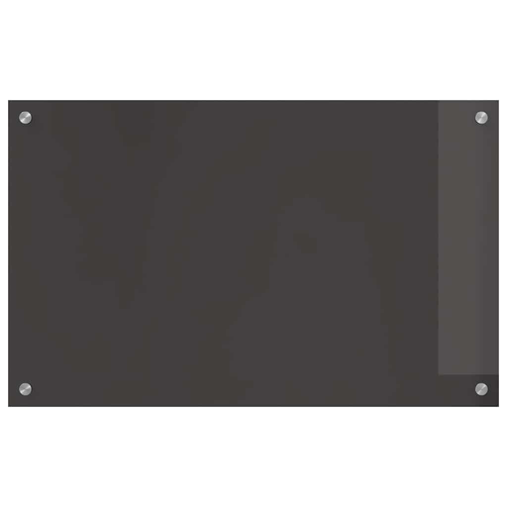 Keuken Achterwand 2 pcs Donkergrijs 80 x 50 cm gehard glas