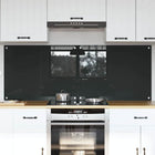 Keukenachterwand 2x 80x60 cm gehard glas donkergrijs