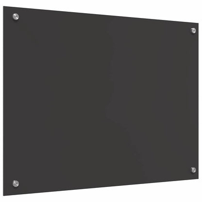 Keukenachterwand 2 pcs Donkergrijs 80 x 60 cm gehard glas