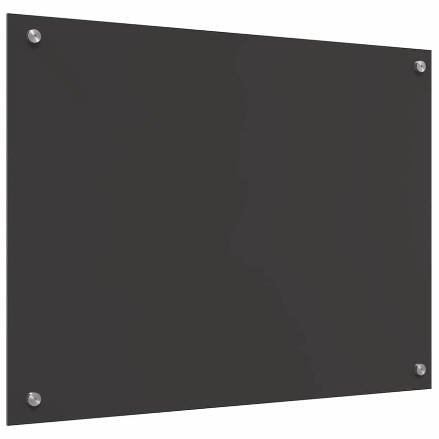 Keukenachterwand 2 pcs Donkergrijs 80 x 60 cm gehard glas