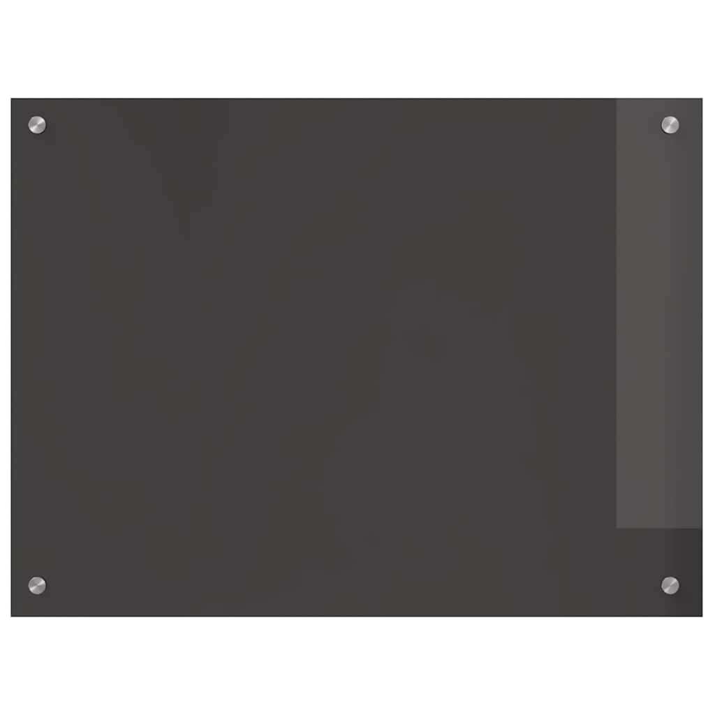 Keukenachterwand 2 pcs Donkergrijs 80 x 60 cm gehard glas