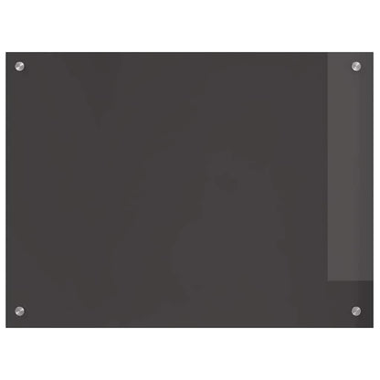 Keukenachterwand 2 pcs Donkergrijs 80 x 60 cm gehard glas