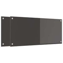 Keuken Achterwand 2 pcs Donkergrijs 90 x 40 cm gehard glas