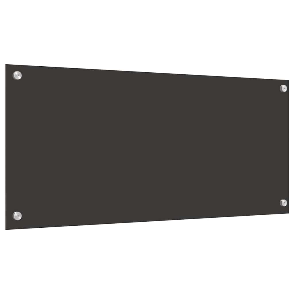 Keuken Achterwand 2 pcs Donkergrijs 90 x 40 cm gehard glas
