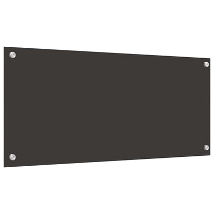 Keuken Achterwand 2 pcs Donkergrijs 90 x 40 cm gehard glas