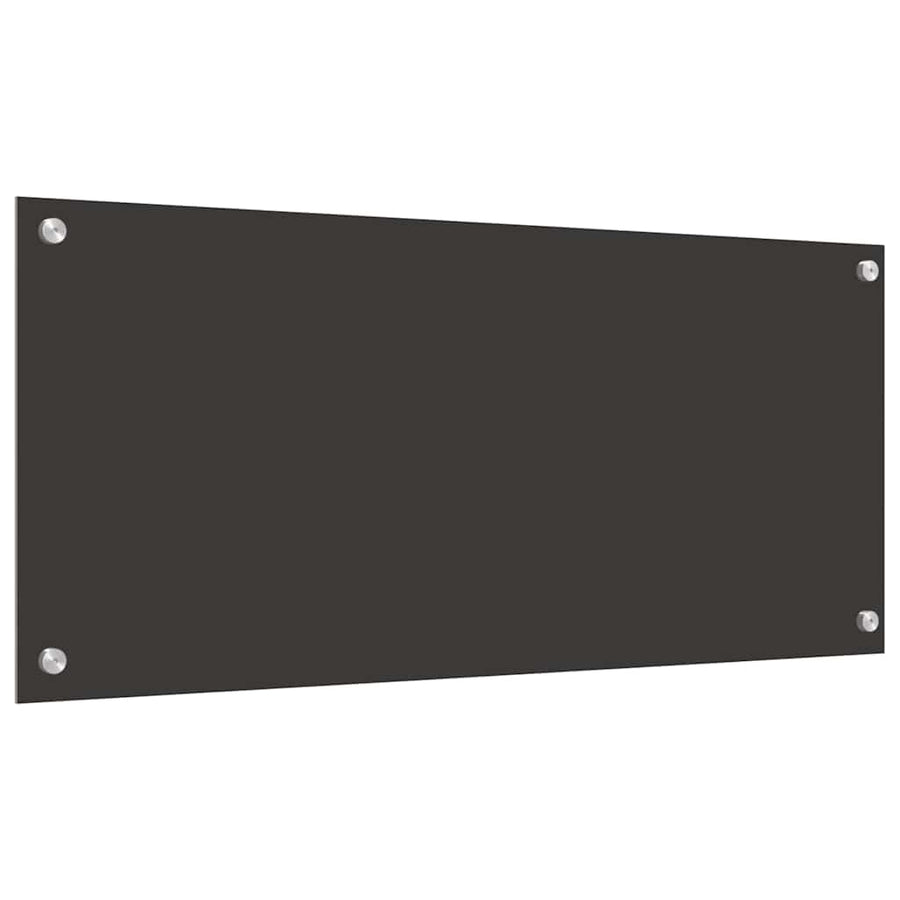 Keuken Achterwand 2 pcs Donkergrijs 90 x 40 cm gehard glas