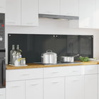 Kitchen Splashback 2 pcs Dark Grey 90 x 50 cm Tempered Glass