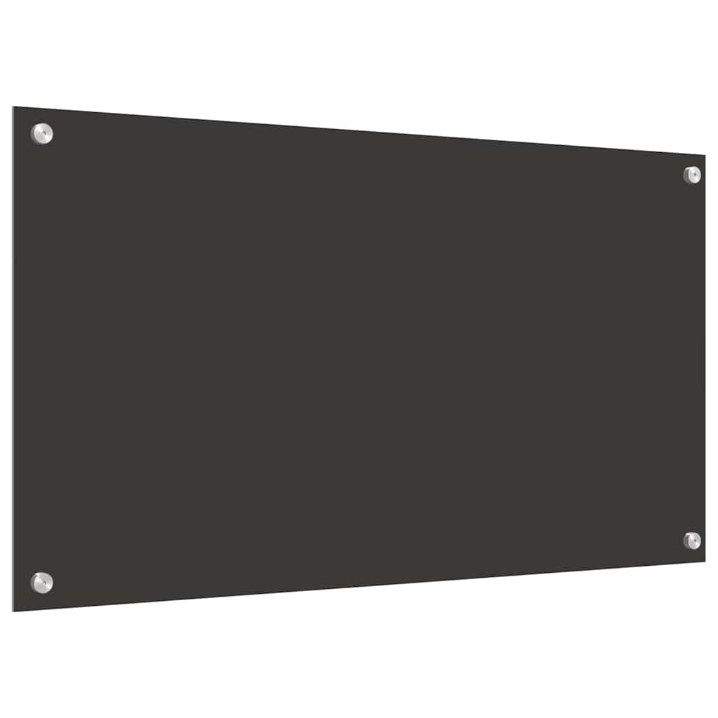 Keuken Achterwand 2 pcs Donkergrijs 90 x 50 cm gehard glas