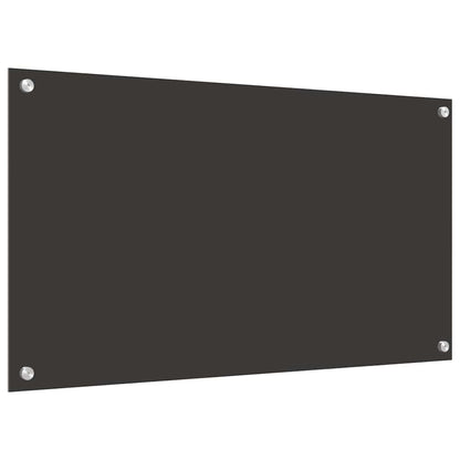 Keuken Achterwand 2 pcs Donkergrijs 90 x 50 cm gehard glas