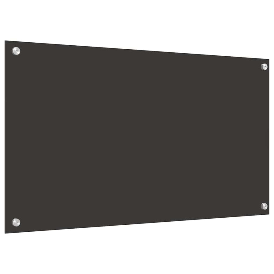 Keuken Achterwand 2 pcs Donkergrijs 90 x 50 cm gehard glas