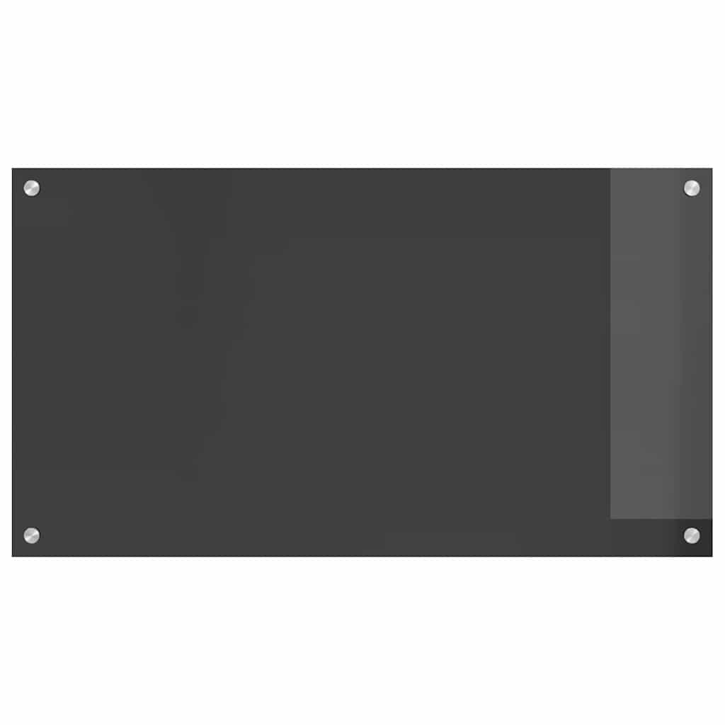 Keuken Achterwand 2 pcs Donkergrijs 90 x 50 cm gehard glas
