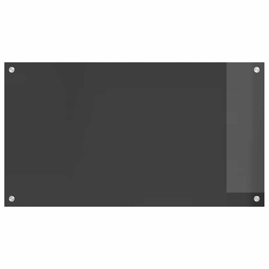 Keuken Achterwand 2 pcs Donkergrijs 90 x 50 cm gehard glas