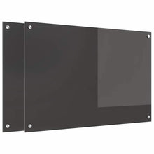 Keuken Achterwand 2 pcs Donkergrijs 90 x 60 cm gehard glas