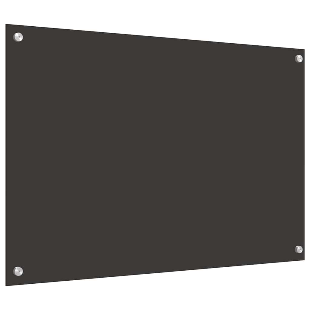 Keuken Achterwand 2 pcs Donkergrijs 90 x 60 cm gehard glas