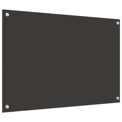 Keuken Achterwand 2 pcs Donkergrijs 90 x 60 cm gehard glas
