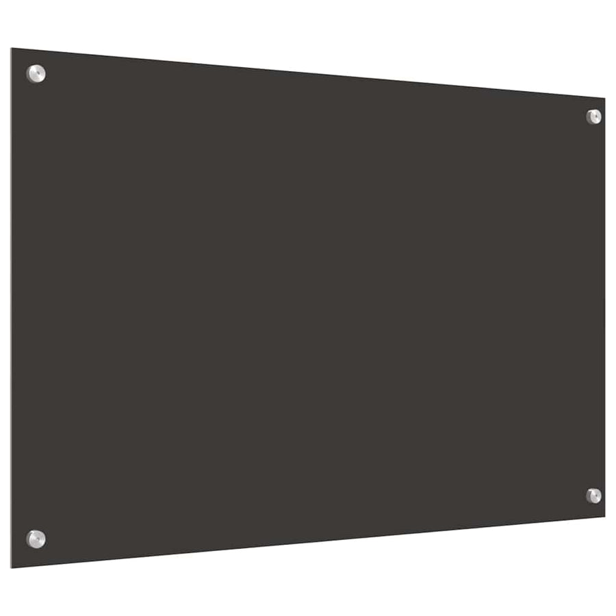 Keuken Achterwand 2 pcs Donkergrijs 90 x 60 cm gehard glas