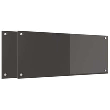 Keuken Achterwand 2 pcs Donkergrijs 100 x 40 cm gehard glas