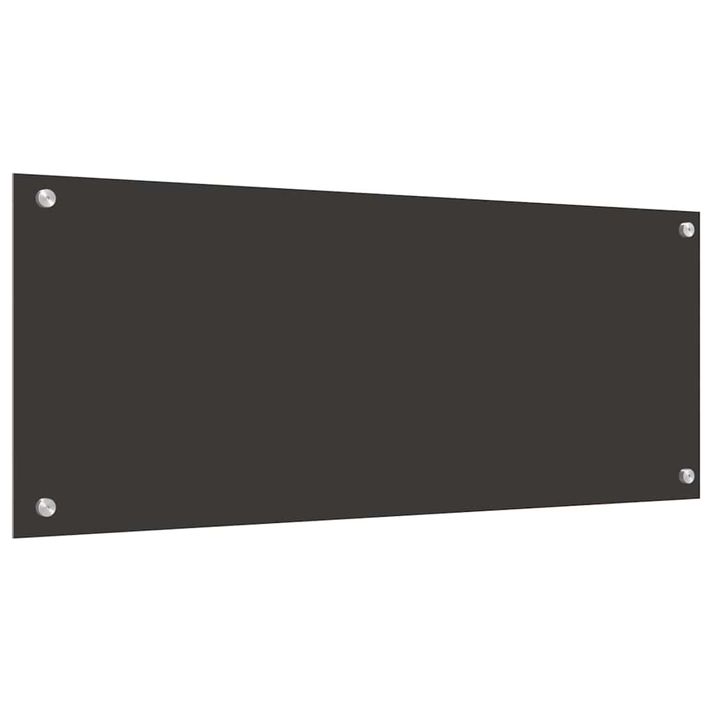 Keuken Achterwand 2 pcs Donkergrijs 100 x 40 cm gehard glas