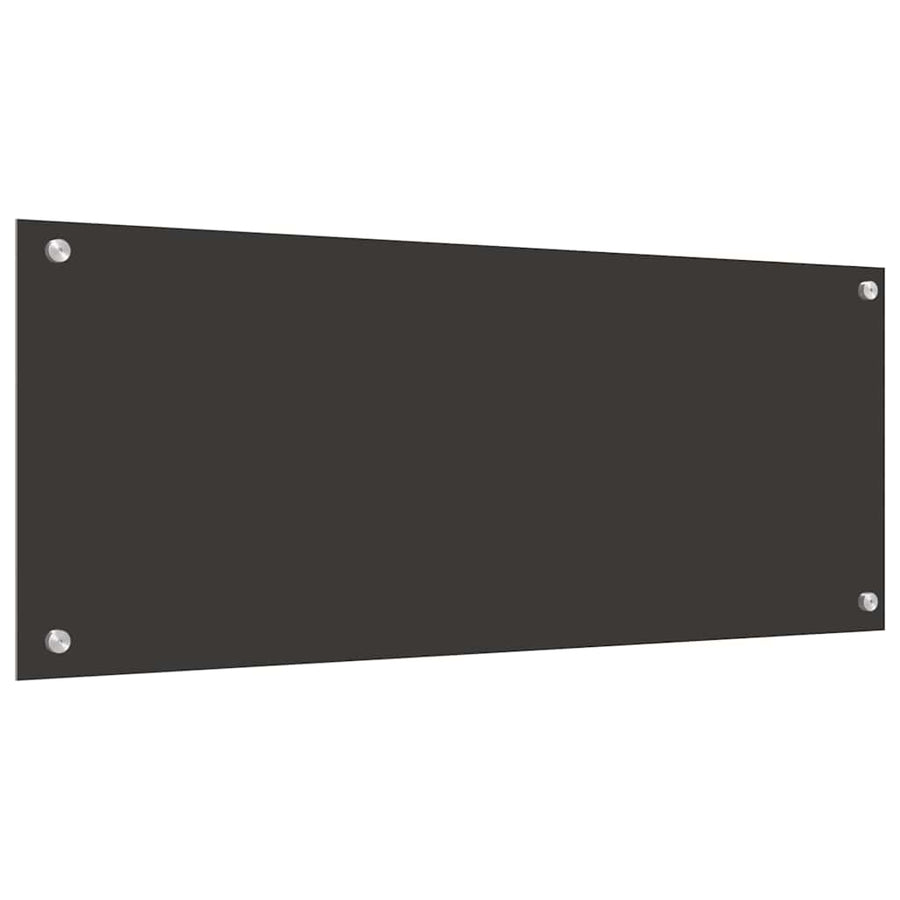 Keuken Achterwand 2 pcs Donkergrijs 100 x 40 cm gehard glas