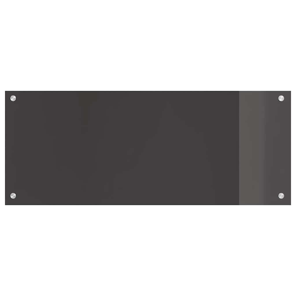 Keuken Achterwand 2 pcs Donkergrijs 100 x 40 cm gehard glas