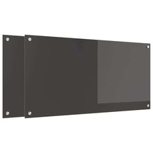 Keuken Achterwand 2 pcs Donkergrijs 100 x 50 cm gehard glas