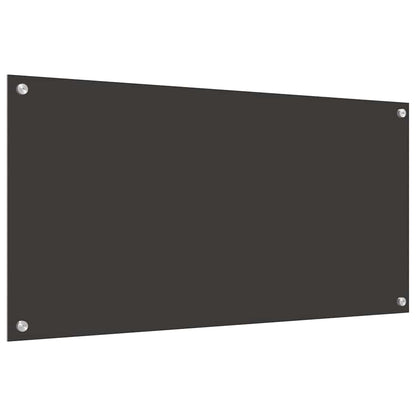 Keuken Achterwand 2 pcs Donkergrijs 100 x 50 cm gehard glas