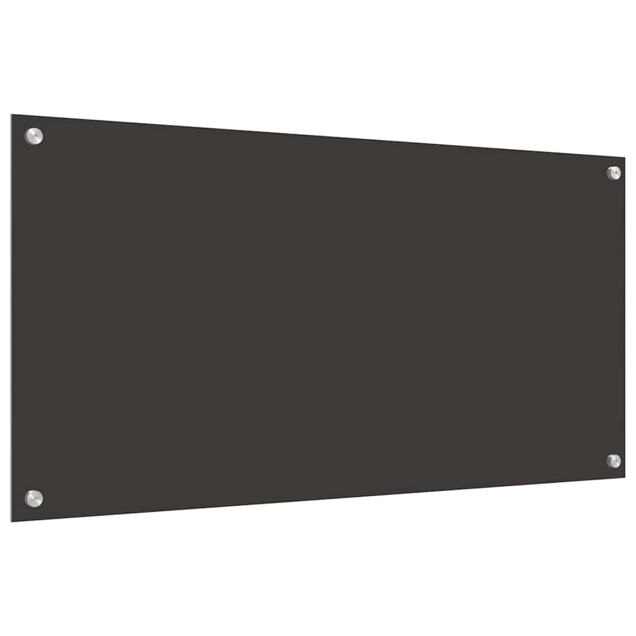 Keuken Achterwand 2 pcs Donkergrijs 100 x 50 cm gehard glas