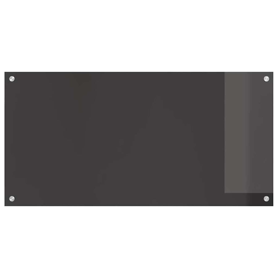 Keuken Achterwand 2 pcs Donkergrijs 100 x 50 cm gehard glas