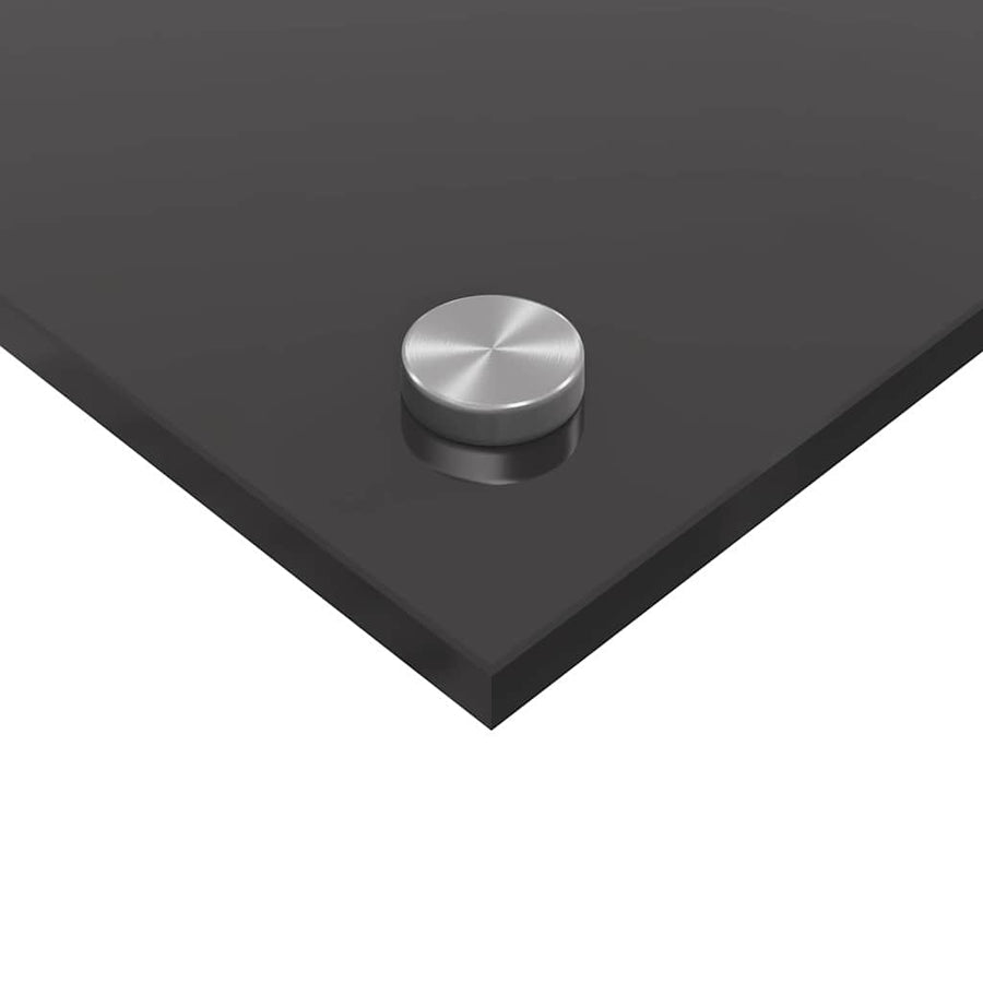 Keuken Achterwand 2 pcs Donkergrijs 100 x 60 cm gehard glas