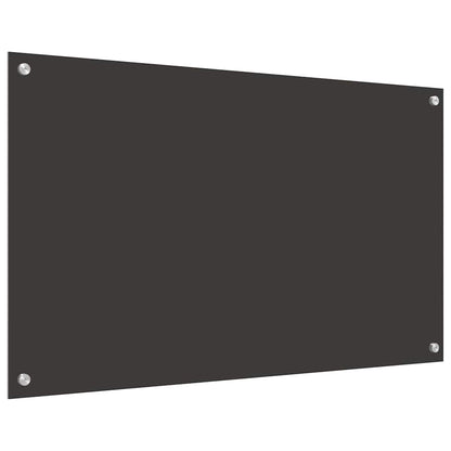 Keuken Achterwand 2 pcs Donkergrijs 100 x 60 cm gehard glas