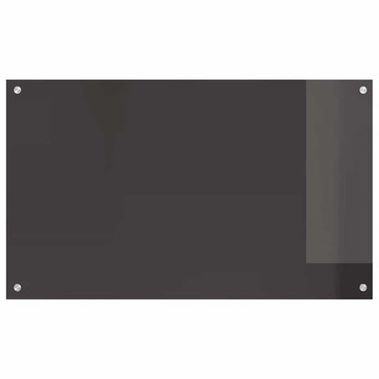 Keuken Achterwand 2 pcs Donkergrijs 100 x 60 cm gehard glas
