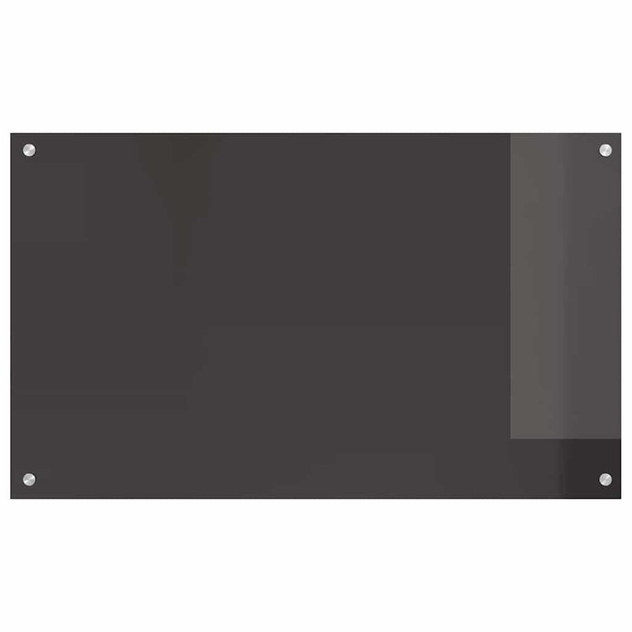 Keuken Achterwand 2 pcs Donkergrijs 100 x 60 cm gehard glas
