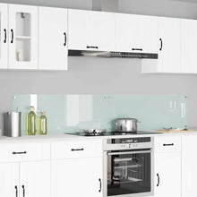 Keuken Achterwand 2 pcs Wit 110 x 40 cm gehard glas