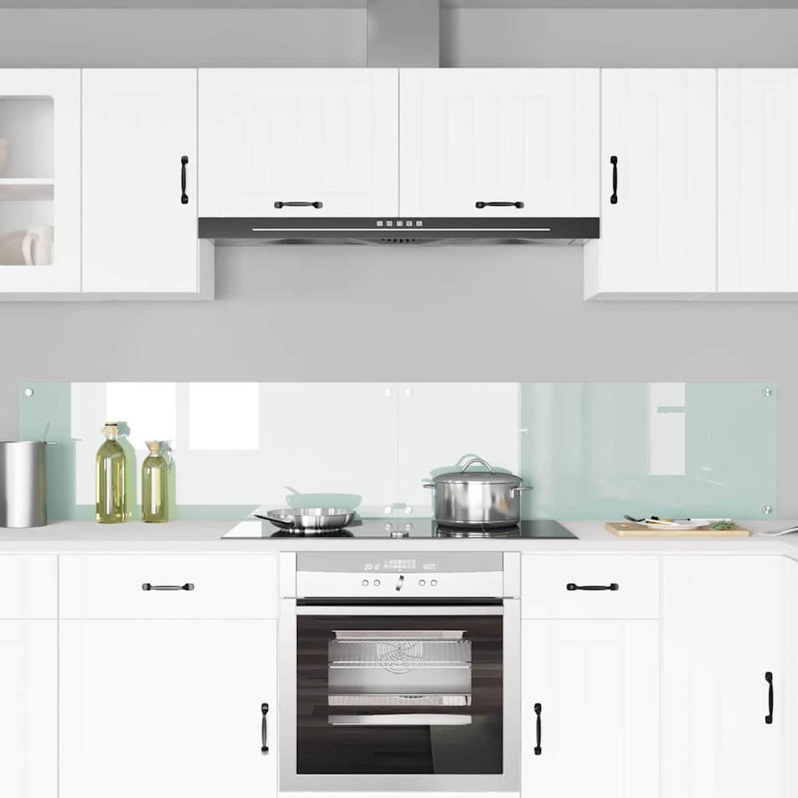 Keuken Achterwand 2 pcs Wit 110 x 40 cm gehard glas