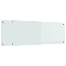 Keuken Achterwand 2 pcs Wit 110 x 40 cm gehard glas