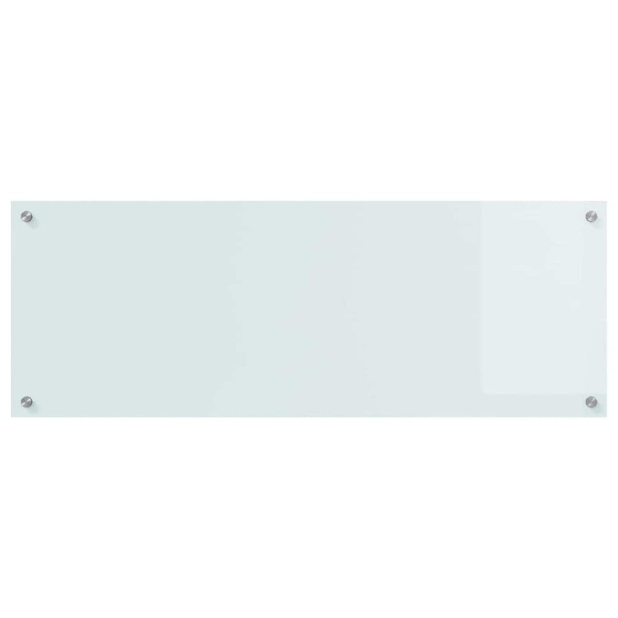 Keuken Achterwand 2 pcs Wit 110 x 40 cm gehard glas