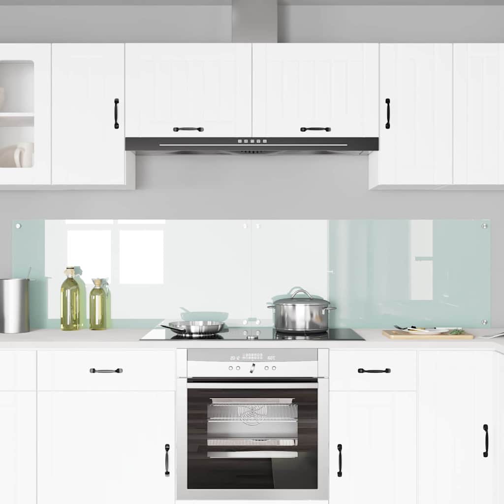 Keuken Achterwand 2 pcs Wit 110 x 50 cm gehard glas